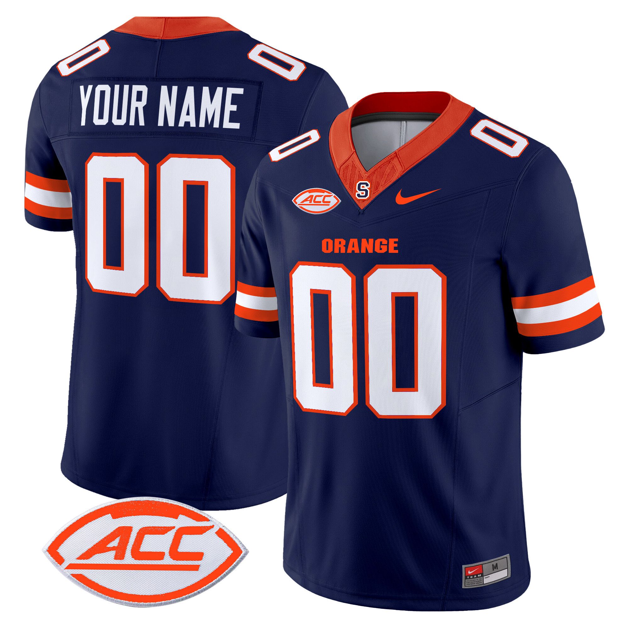 Men Syracuse Orange Blue Nike 2024 Vapor Limited Custom NCAA Jersey style 1